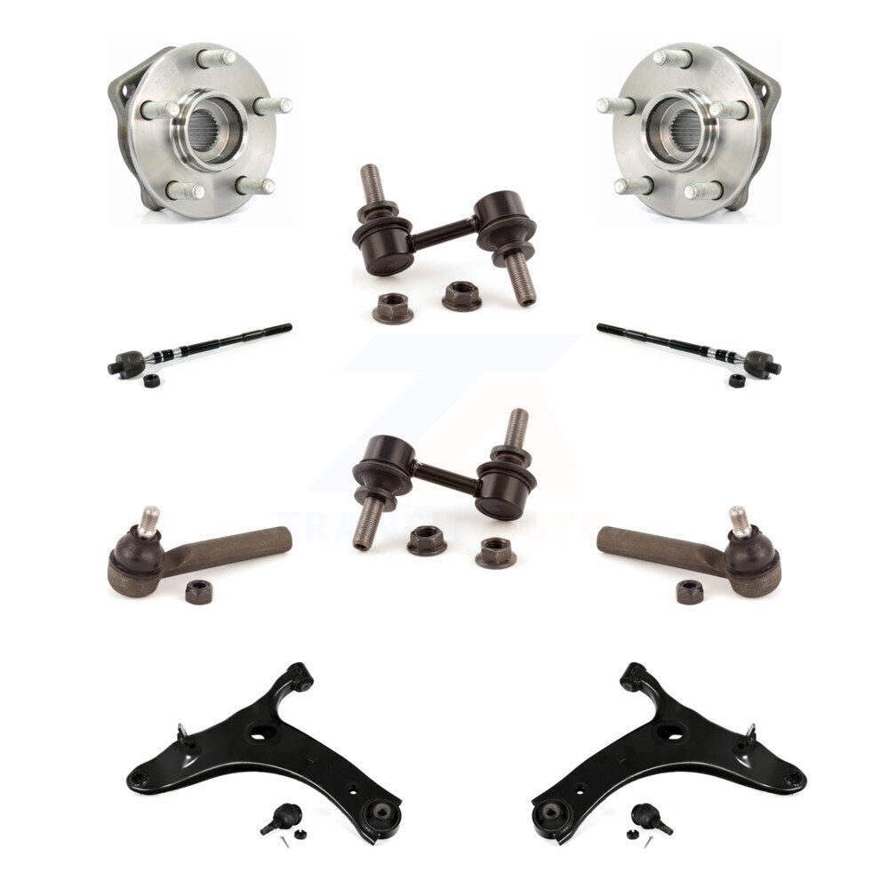 Bearing Lower Control Arm with Ball Joint Outer Inner Tie Rod Link Front Kit For