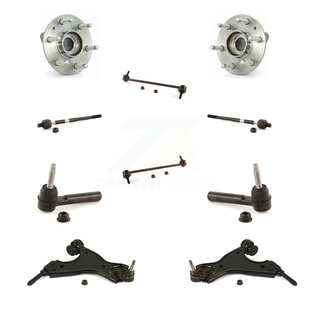 Bearing Lower Arm Outer Inner Tie Rod Link Front Kit (10Pc) For GMC Acadia Buick