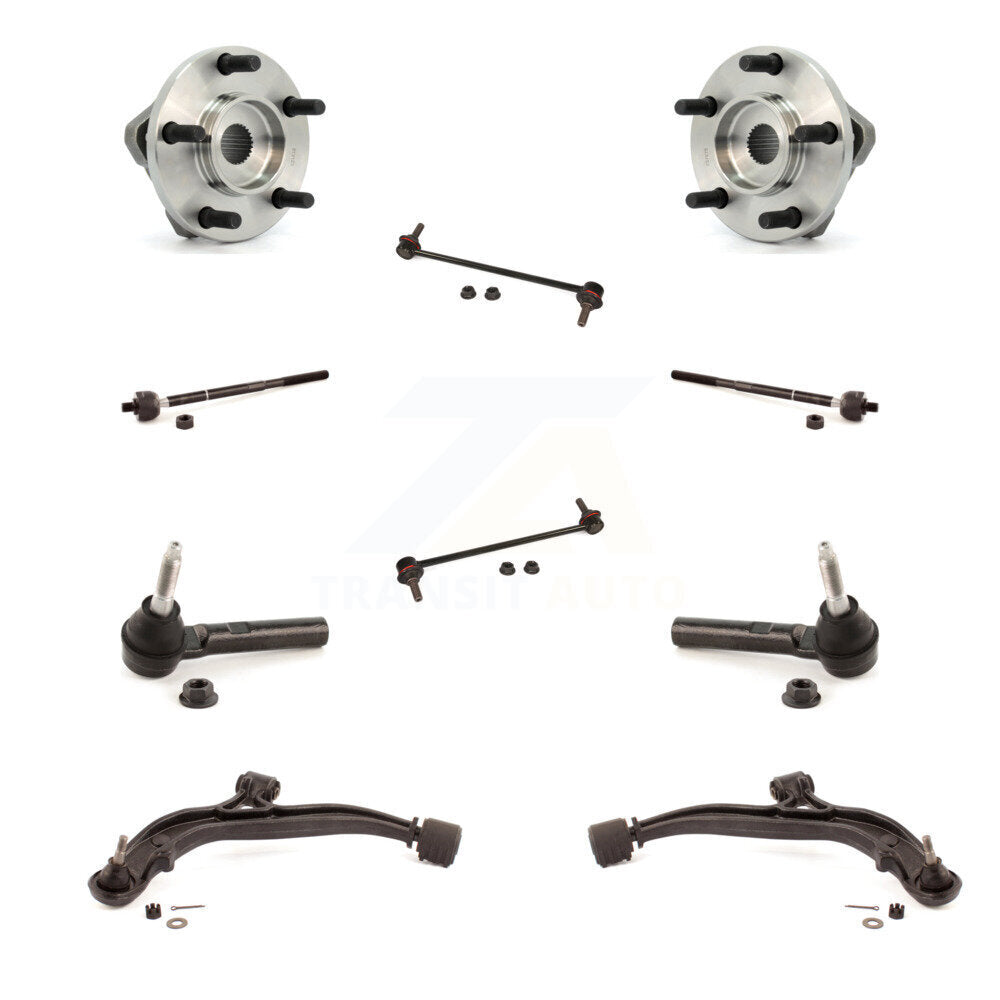 Bearing Lower Arm Outer Inner Tie Rod Link Front Kit (10Pc) For Dodge Caravan &