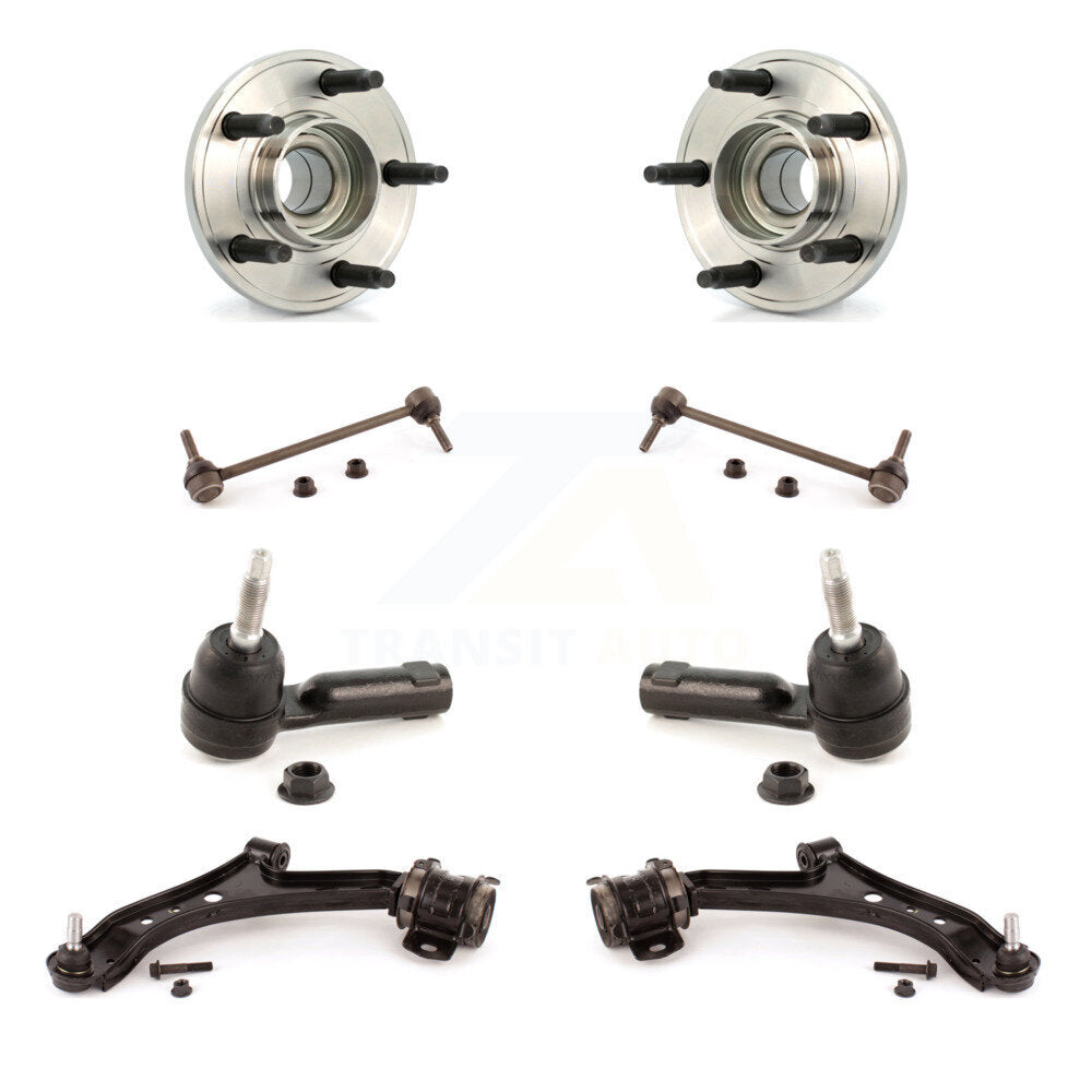 Bearing Lower Control Arm Outer Tie Rod & Link Front Kit (8Pc) For Ford Mustang