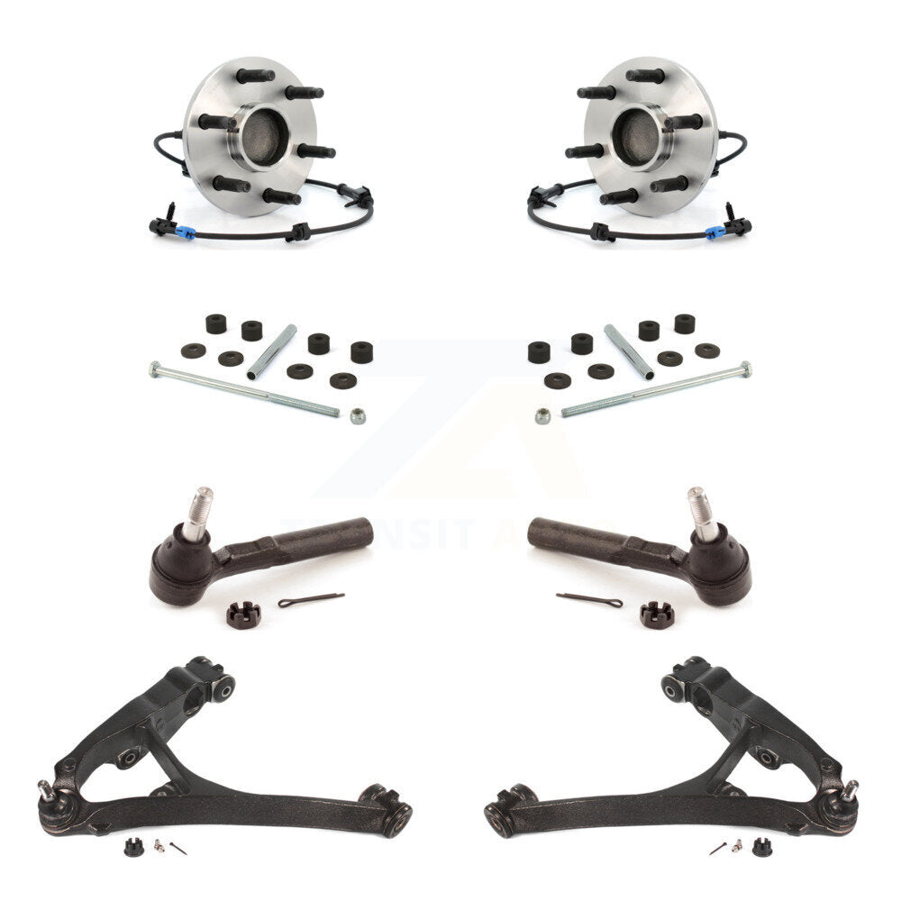 Bearing Lower Control Arm Outer Tie Rod Link Front Kit (8Pc) For GMC Sierra 1500