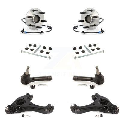 Hub Bearing Lower Control Arm with Ball Joint Outer Tie Rod & Link Front Kit For