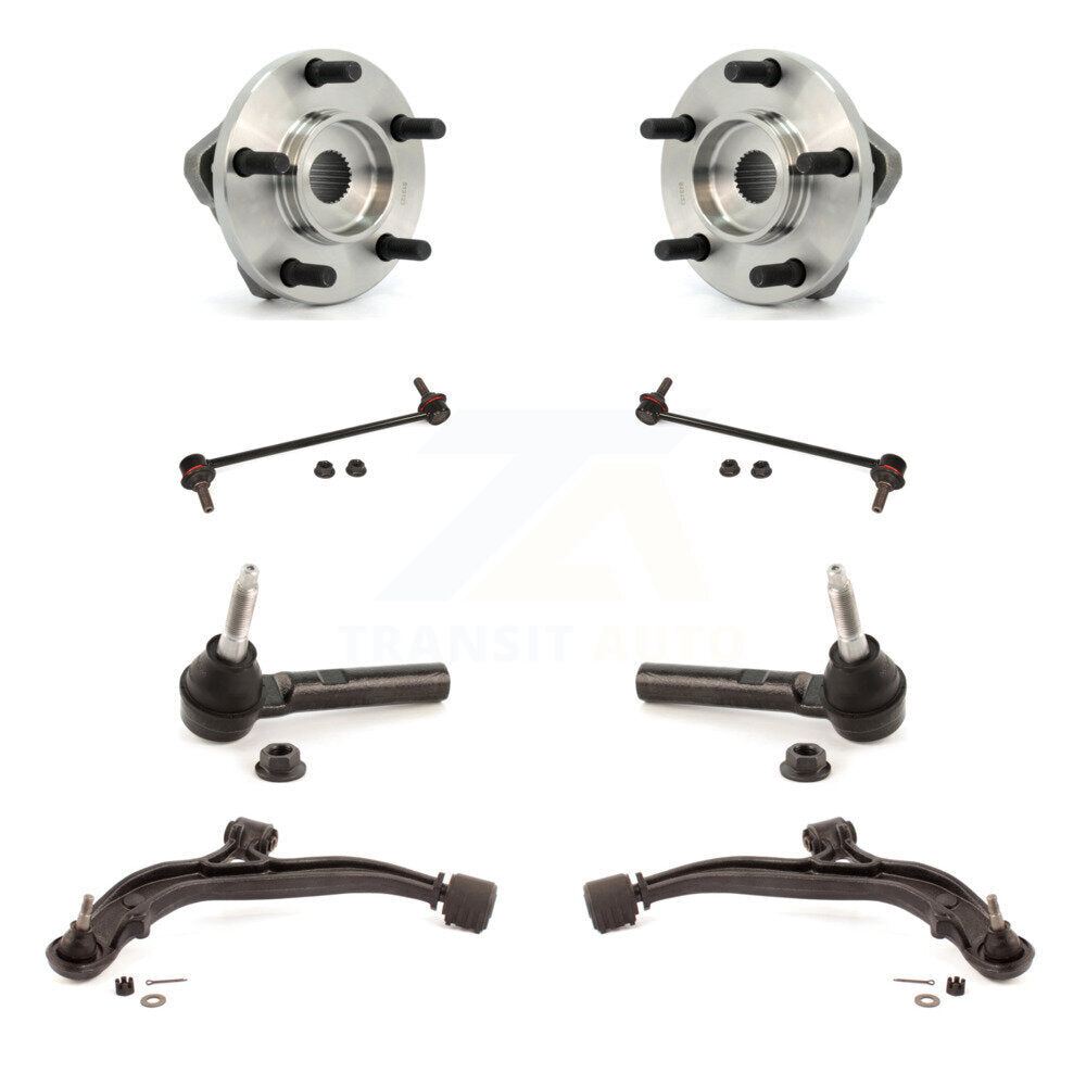 Bearing Lower Arm Outer Tie Rod & Link Front Kit (8Pc) For Dodge Caravan Grand