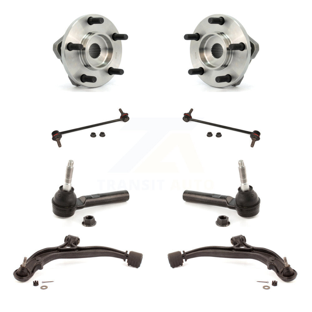 Bearing Lower Arm Outer Tie Rod & Link Front Kit (8Pc) For Dodge Grand Caravan
