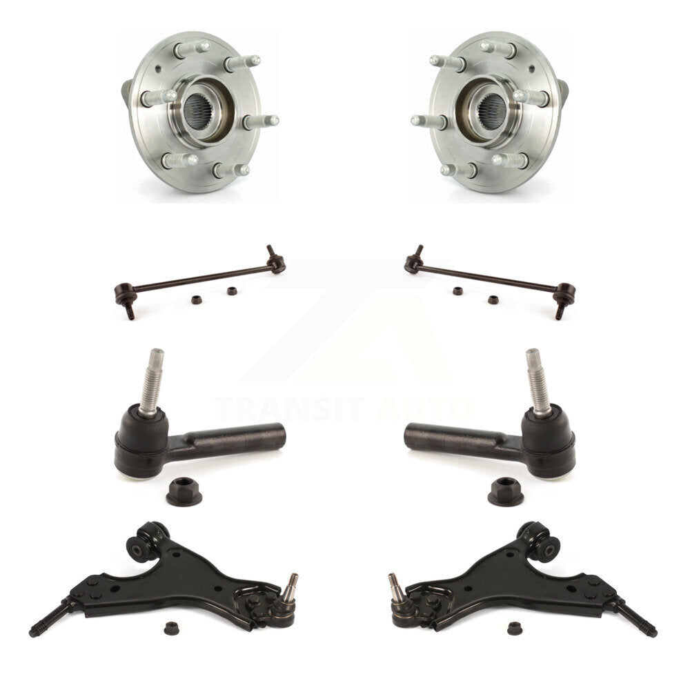 Hub Bearing Lower Control Arm Outer Tie Rod Link Front Kit (8Pc) For GMC Acadia