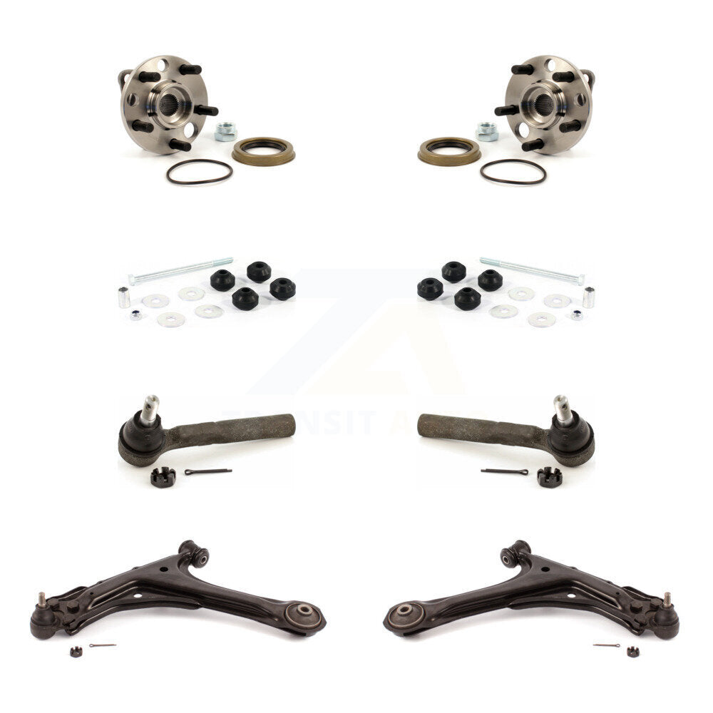 Hub Bearing Lower Control Arm Outer Tie Rod & Link Front Kit (8Pc) For Chevrolet