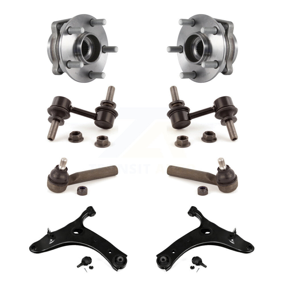 Hub Bearing Lower Arm Outer Tie Rod Link Front Kit (8Pc) For Subaru XV Crosstrek