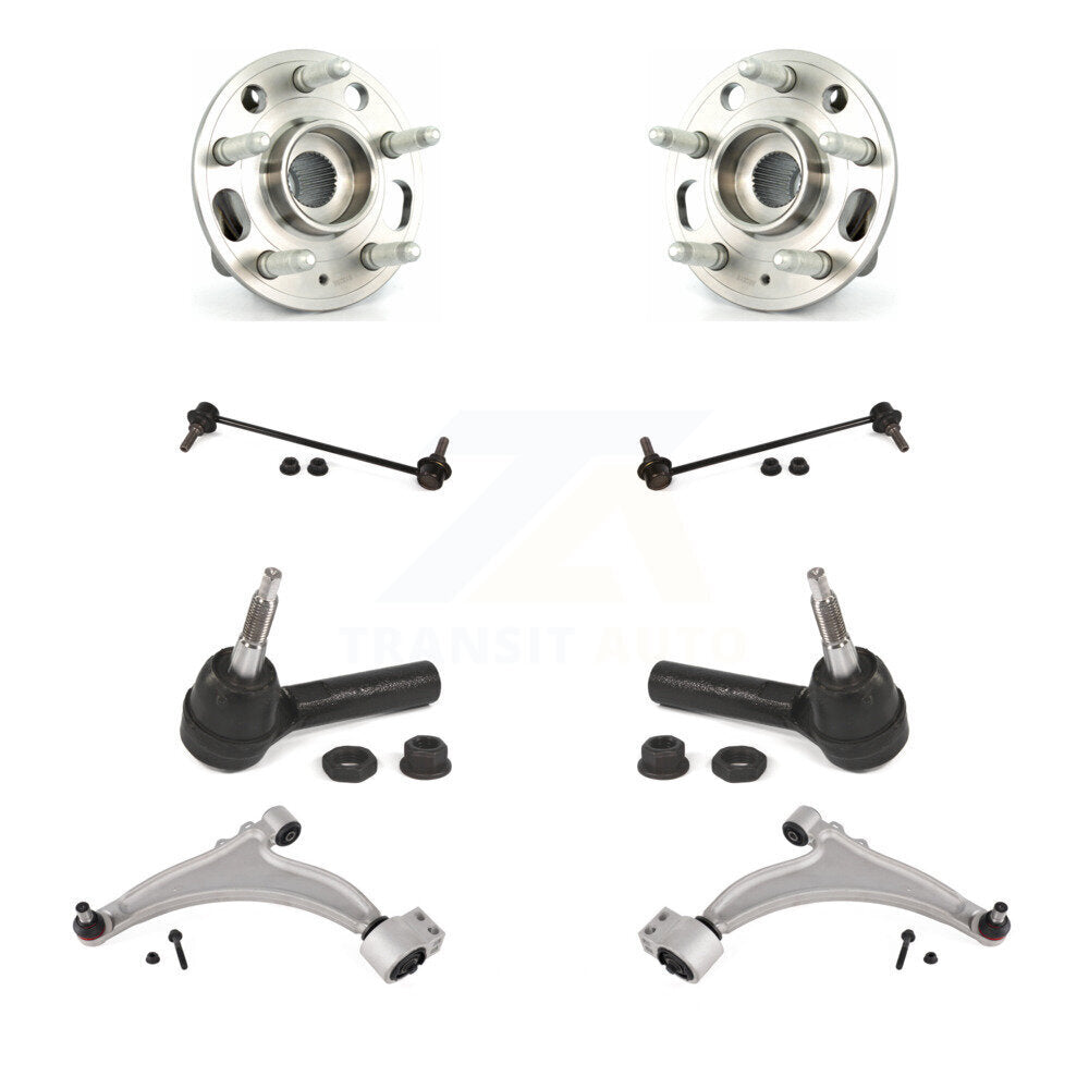 Hub Bearing Lower Control Arm Outer Tie Rod & Link Front Kit (8Pc) For Chevrolet