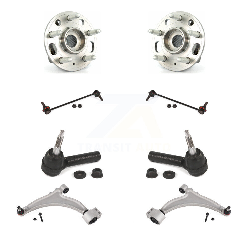 Hub Bearing Lower Control Arm Outer Tie Rod Link Front Kit (8Pc) For Buick Regal