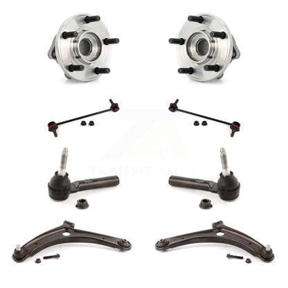 Hub Bearing Lower Arm Outer Tie Rod Link Front Kit (8Pc) For 2009 Dodge Caliber