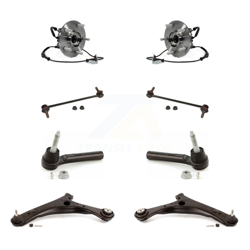 Bearing Lower Arm Outer Tie Rod & Link Front Kit (8Pc) For Dodge Grand Caravan