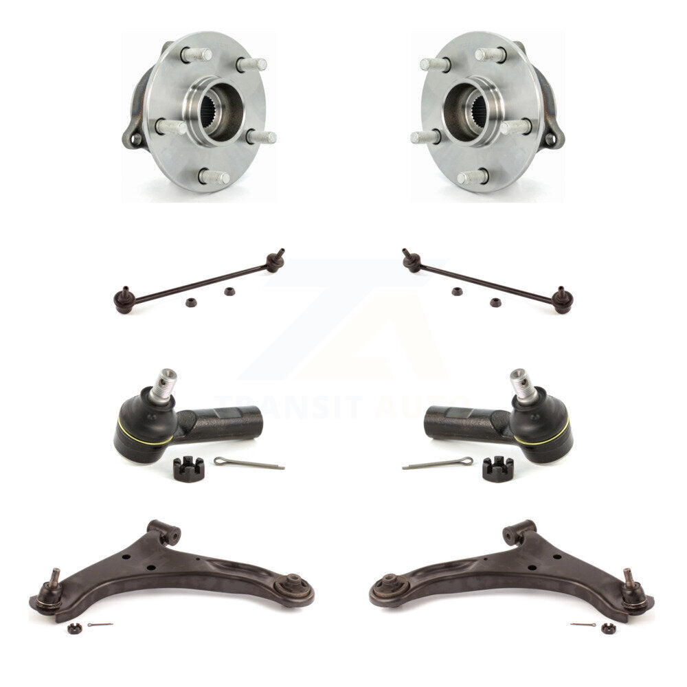 Hub Bearing Lower Arm Outer Tie Rod Link Front Kit (8Pc) For Suzuki Grand Vitara
