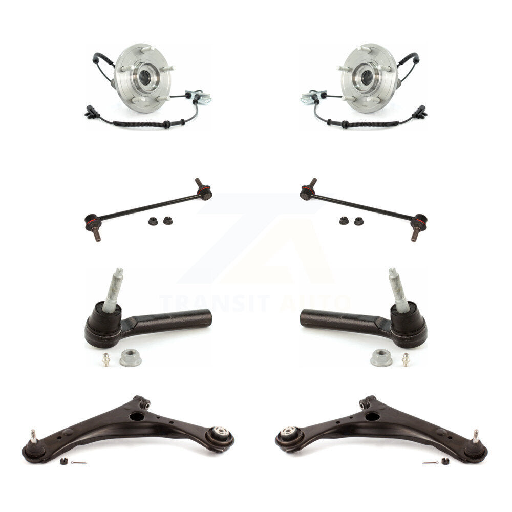 Bearing Lower Arm Outer Tie Rod & Link Front Kit (8Pc) For Dodge Grand Caravan