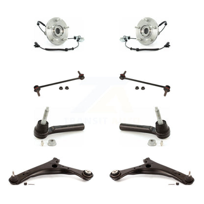 Bearing Lower Arm Outer Tie Rod & Link Front Kit (8Pc) For Dodge Grand Caravan