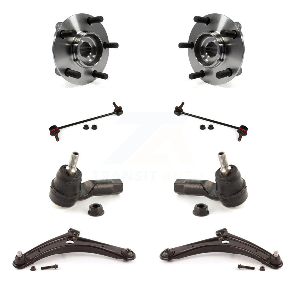 Hub Bearing Lower Control Arm Outer Tie Rod Link Front Kit For Mitsubishi Lancer