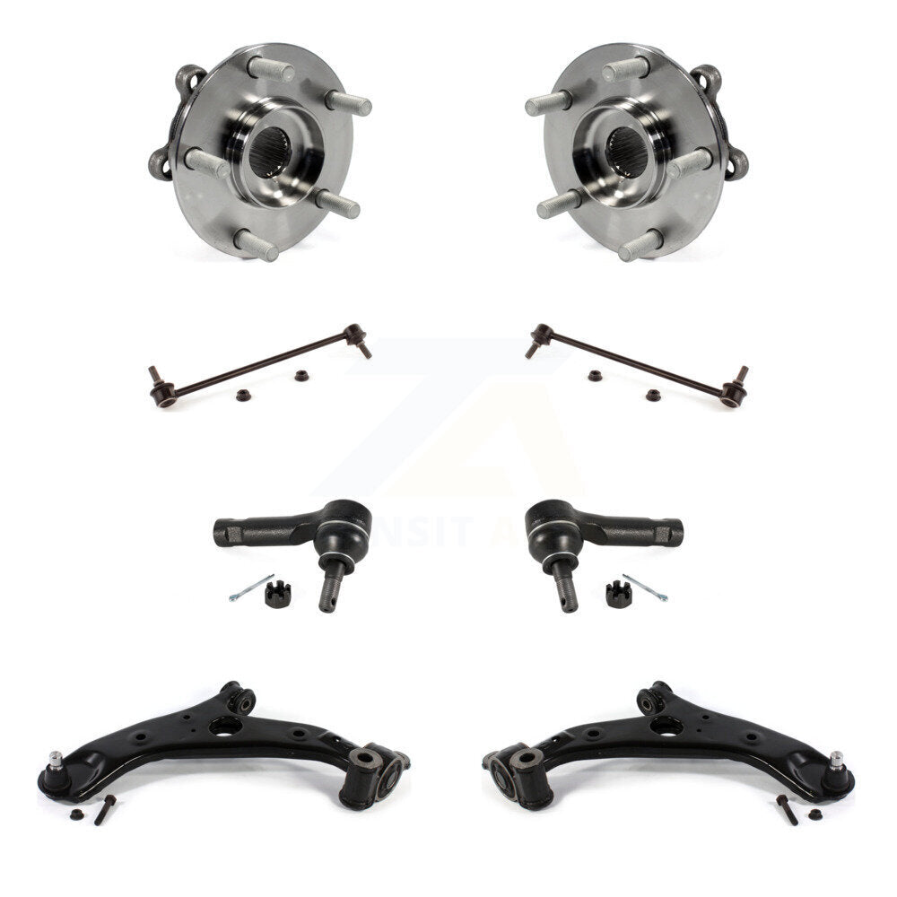 Hub Bearing Lower Control Arm Outer Tie Rod Link Front Kit (8Pc) For Mazda CX-5
