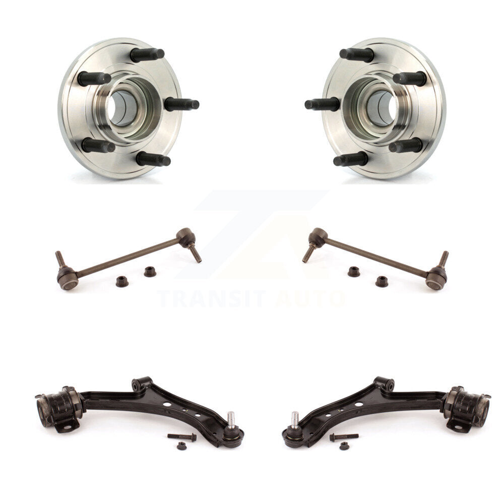 Hub Bearing Lower Control Arm with Ball Joint & Link Front Kit For Ford Mustang