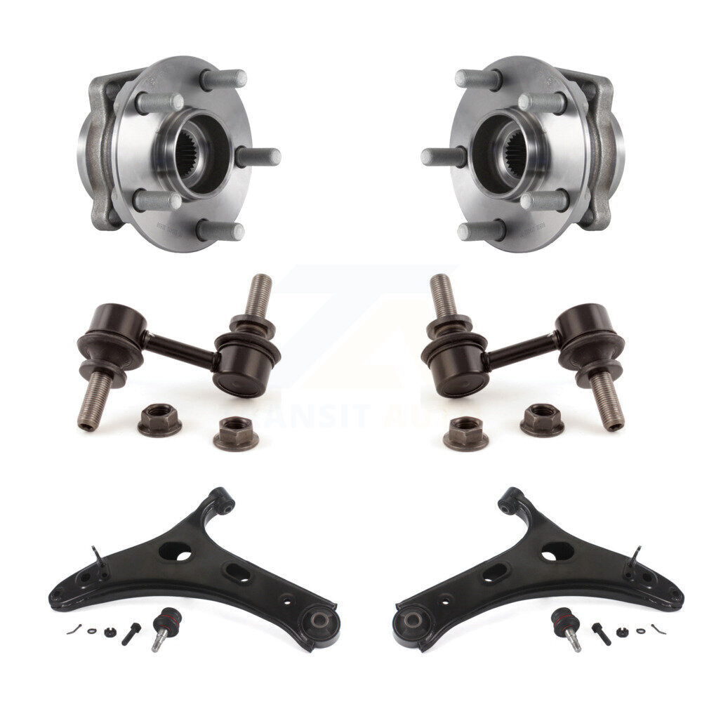 Hub Bearing Lower Control Arm with Ball Joint Link Front Kit For Subaru Forester