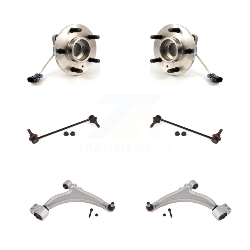 Hub Bearing Lower Control Arm with Ball Joint & Link Front Kit For Buick Allure