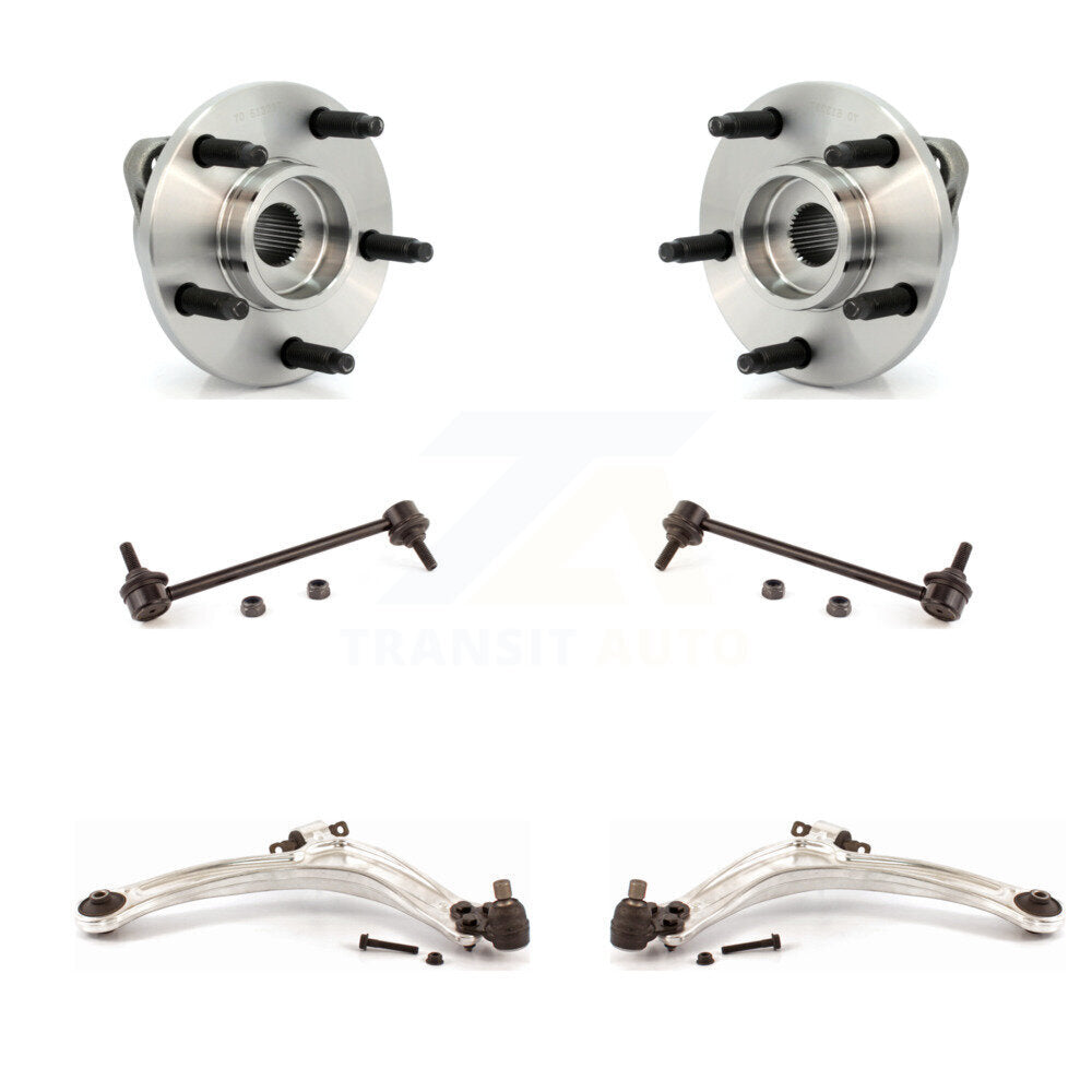Hub Bearing Lower Control Arm Link Front Kit For 2006-2007 Chevrolet HHR Non-ABS