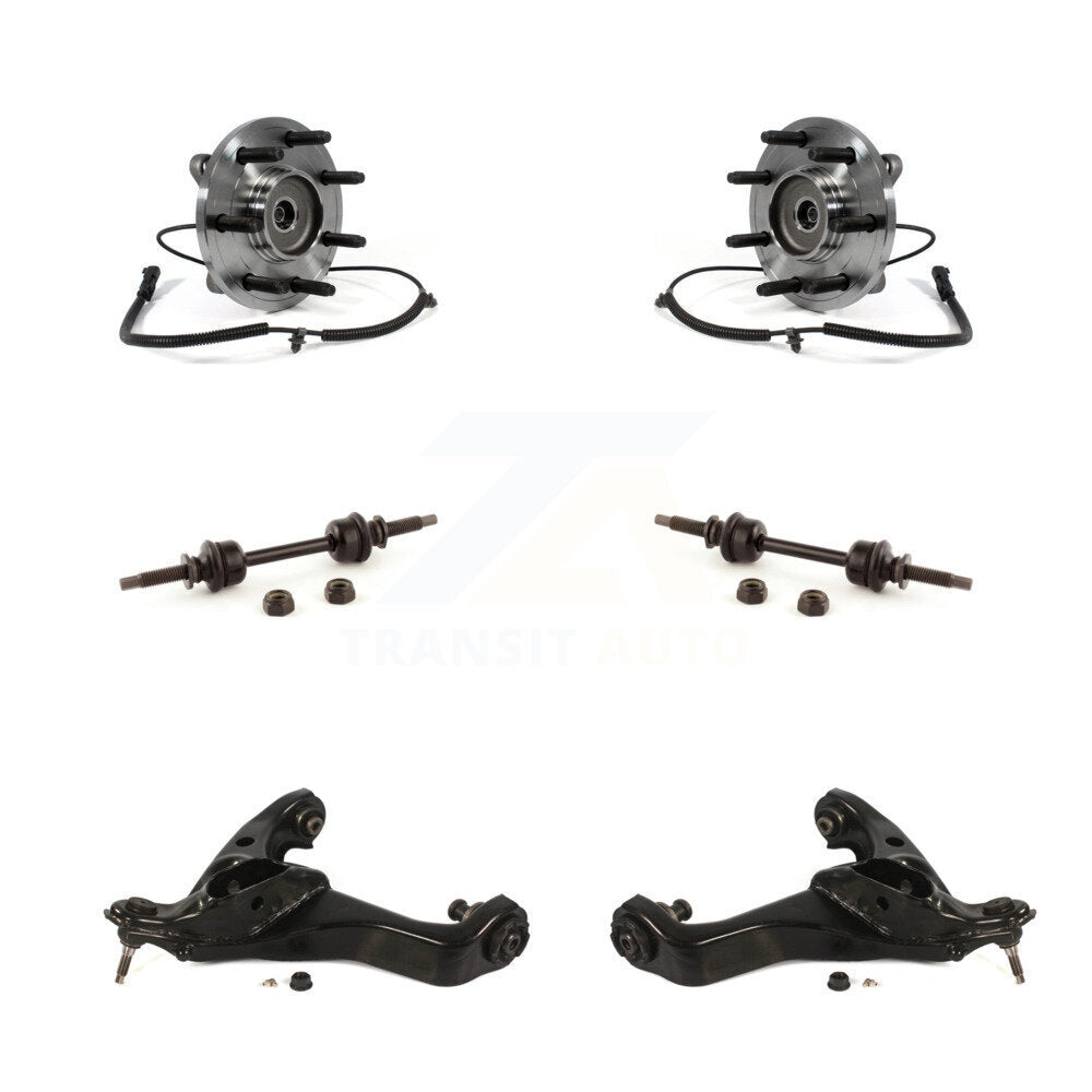 Hub Bearing Lower Control Arm & Link Front Kit For Ford F-150 With 7 Lug Wheels