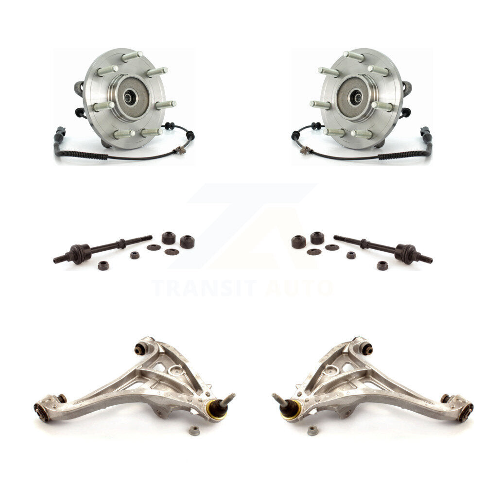 Hub Bearing Lower Control Arm Link Front Kit For Ford F-150 Lincoln Mark LT 4WD