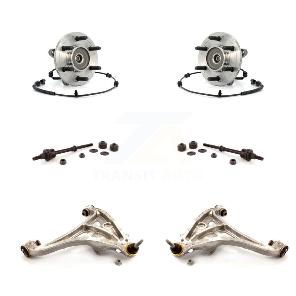 Hub Bearing Lower Control Arm Link Front Kit For Ford F-150 Lincoln Mark LT 4WD