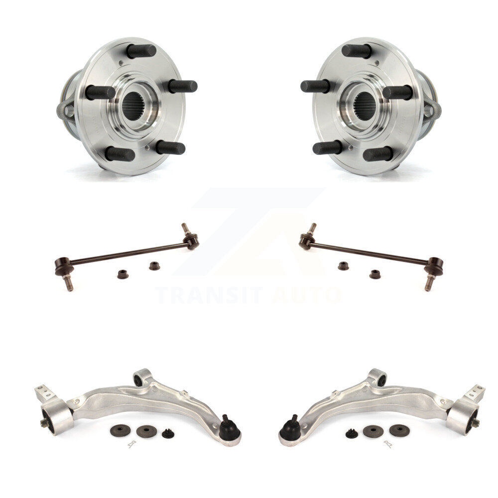 Hub Bearing Lower Control Arm with Ball Joint & Link Front Kit For Acura MDX ZDX