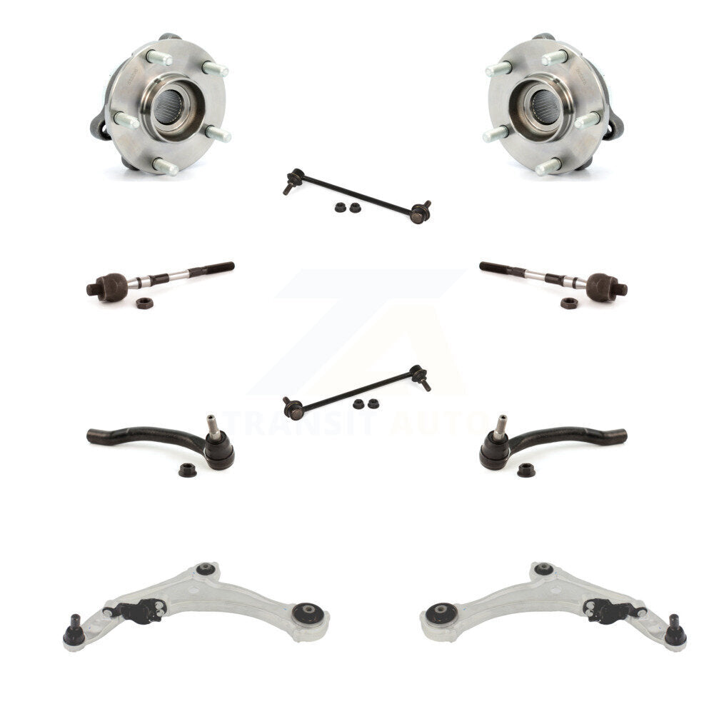 Bearing Lower Arm Outer Inner Tie Rod & Link Front Kit (10Pc) For Nissan Maxima