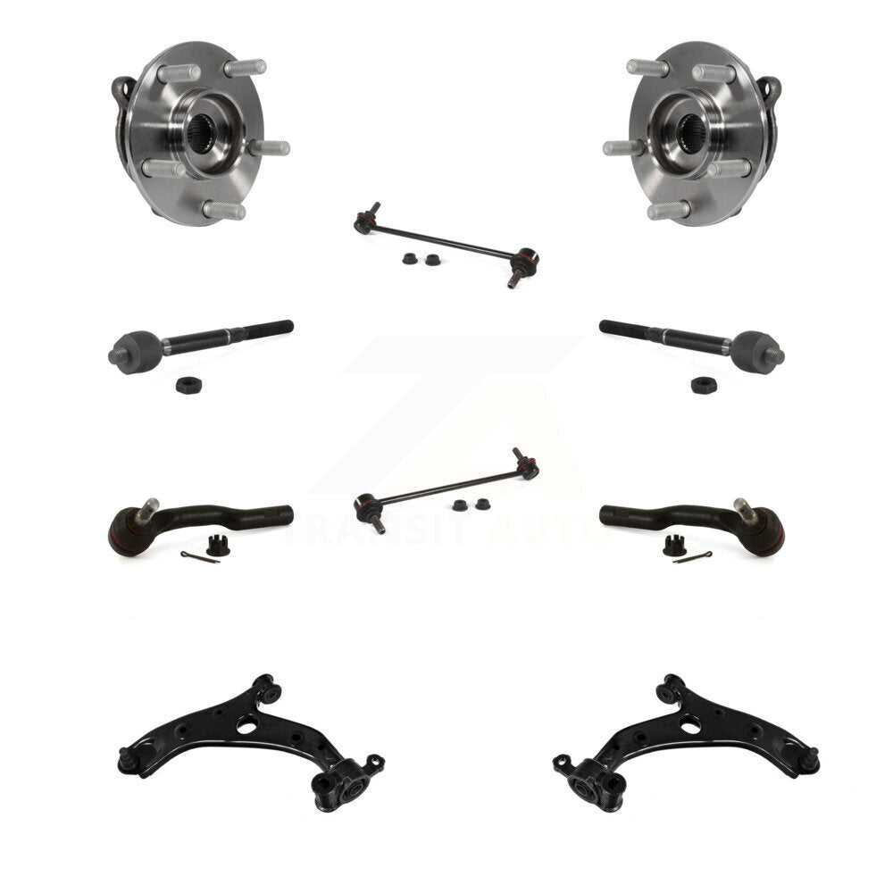 Bearing Lower Arm Outer Inner Tie Rod & Link Front Kit (10Pc) For Mazda 3 Sport