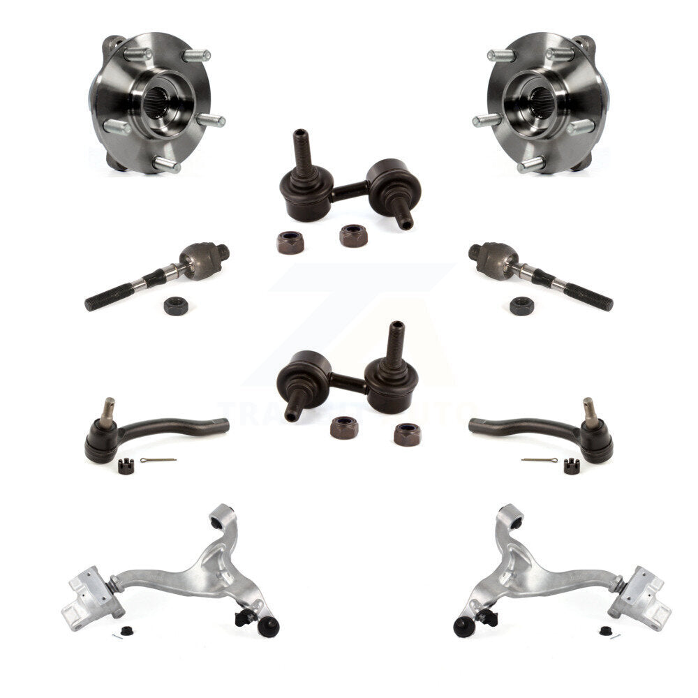 Bearing Lower Control Arm Outer Inner Tie Rod Link Front Kit (10Pc) For INFINITI