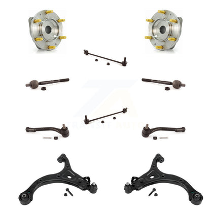 Hub Bearing Lower Control Arm Outer Inner Tie Rod Link Front Kit (10Pc) For Kia