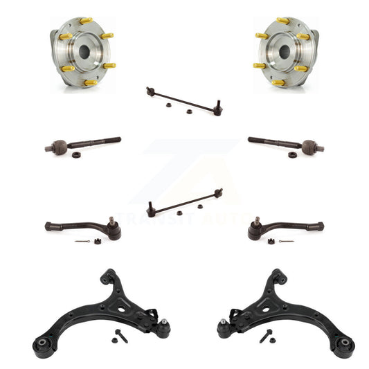 Hub Bearing Lower Control Arm Outer Inner Tie Rod Link Front Kit (10Pc) For Kia