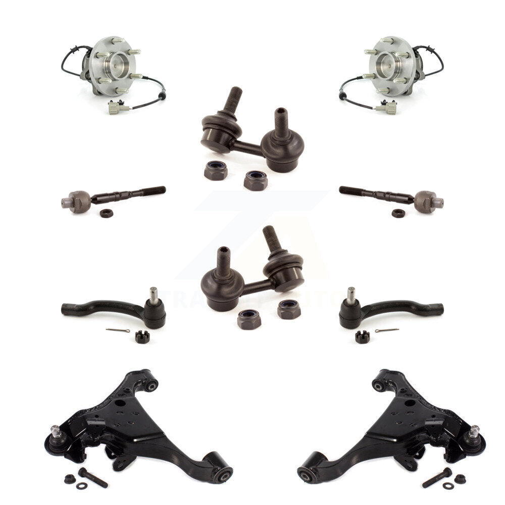 Bearing Lower Control Arm Outer Inner Tie Rod & Link Front Kit (10Pc) For Nissan