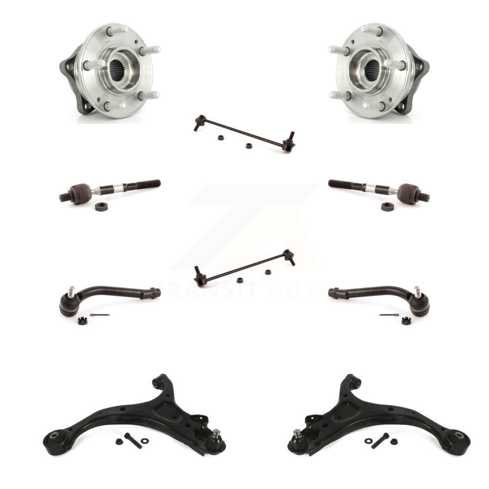 Bearing Lower Control Arm Outer Inner Tie Rod Link Front Kit (10Pc) For Hyundai