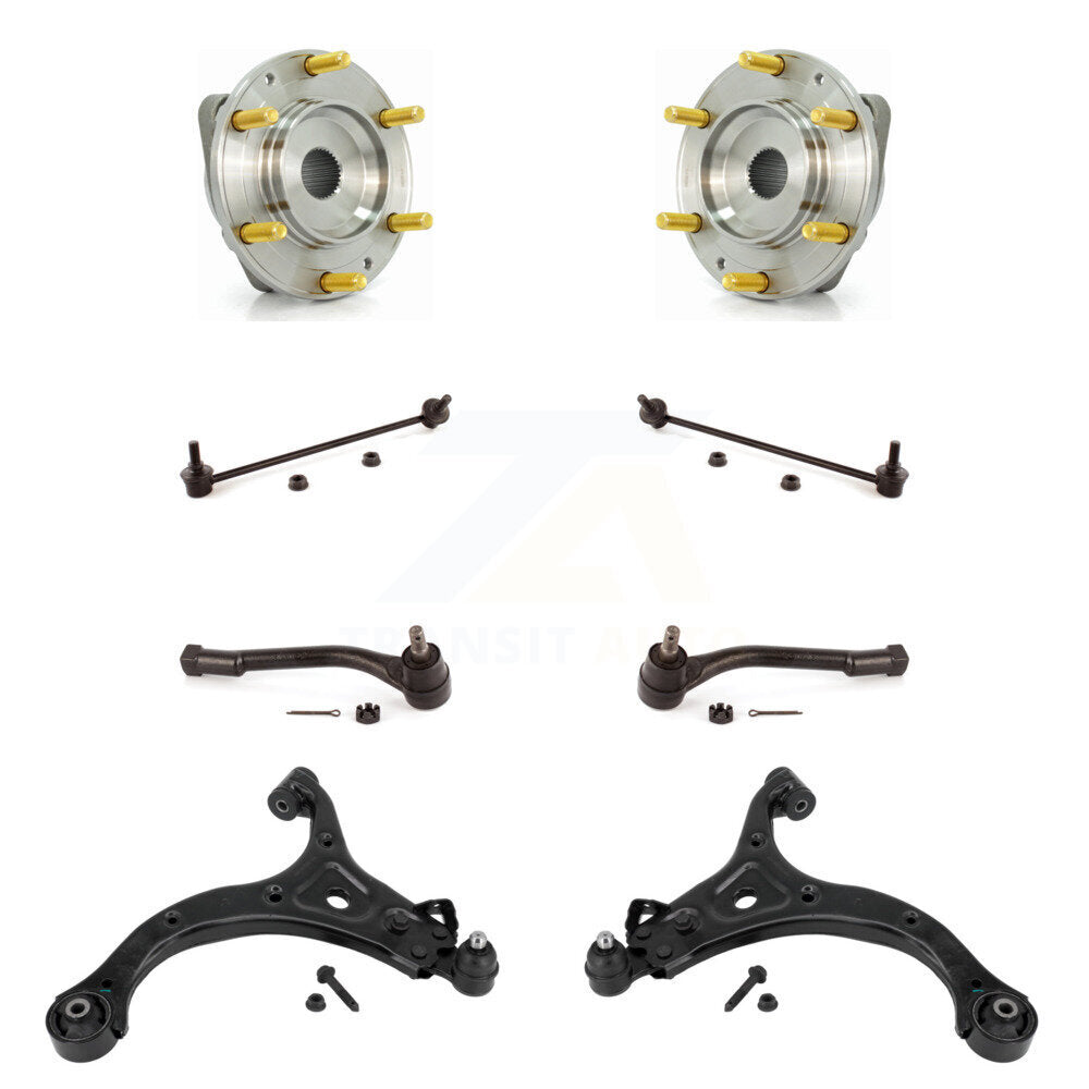 Hub Bearing Lower Control Arm Outer Tie Rod Link Front Kit (8Pc) For Kia Sedona