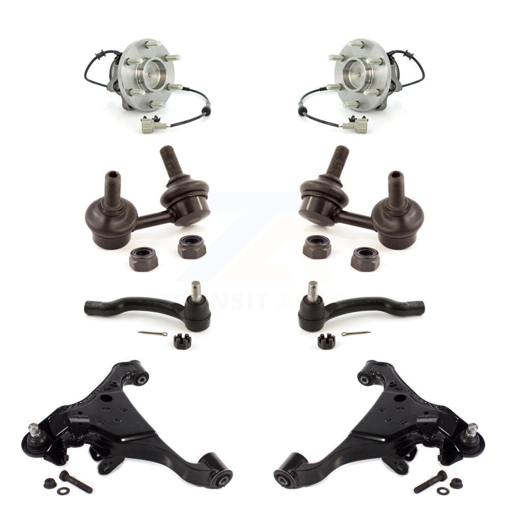 Bearing Lower Control Arm Outer Tie Rod Link Front Kit (8Pc) For Nissan Frontier