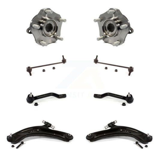 Hub Bearing Lower Arm Outer Tie Rod Link Front Kit (8Pc) For Nissan Rogue Sport