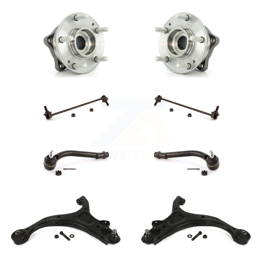 Bearing Lower Control Arm Outer Tie Rod & Link Front Kit (8Pc) For Hyundai Santa