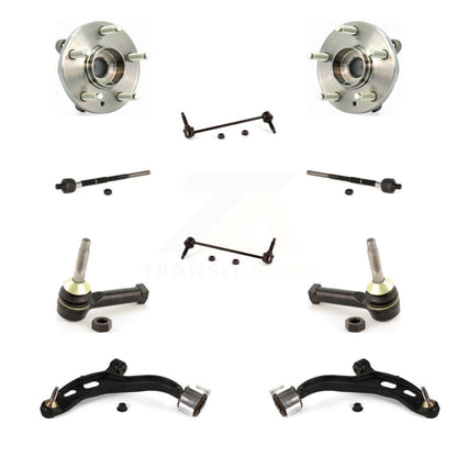 Hub Bearing Lower Control Arm Outer Inner Tie Rod Link Front Kit For Lincoln MKT