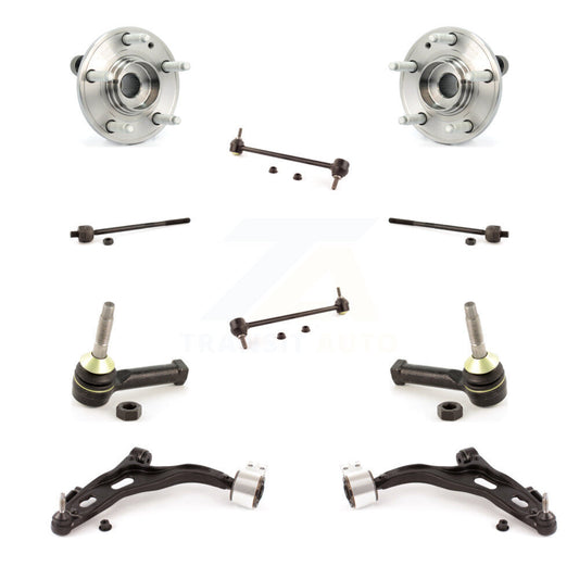 Hub Bearing Lower Control Arm Outer Inner Tie Rod Link Front Kit (10Pc) For Ford