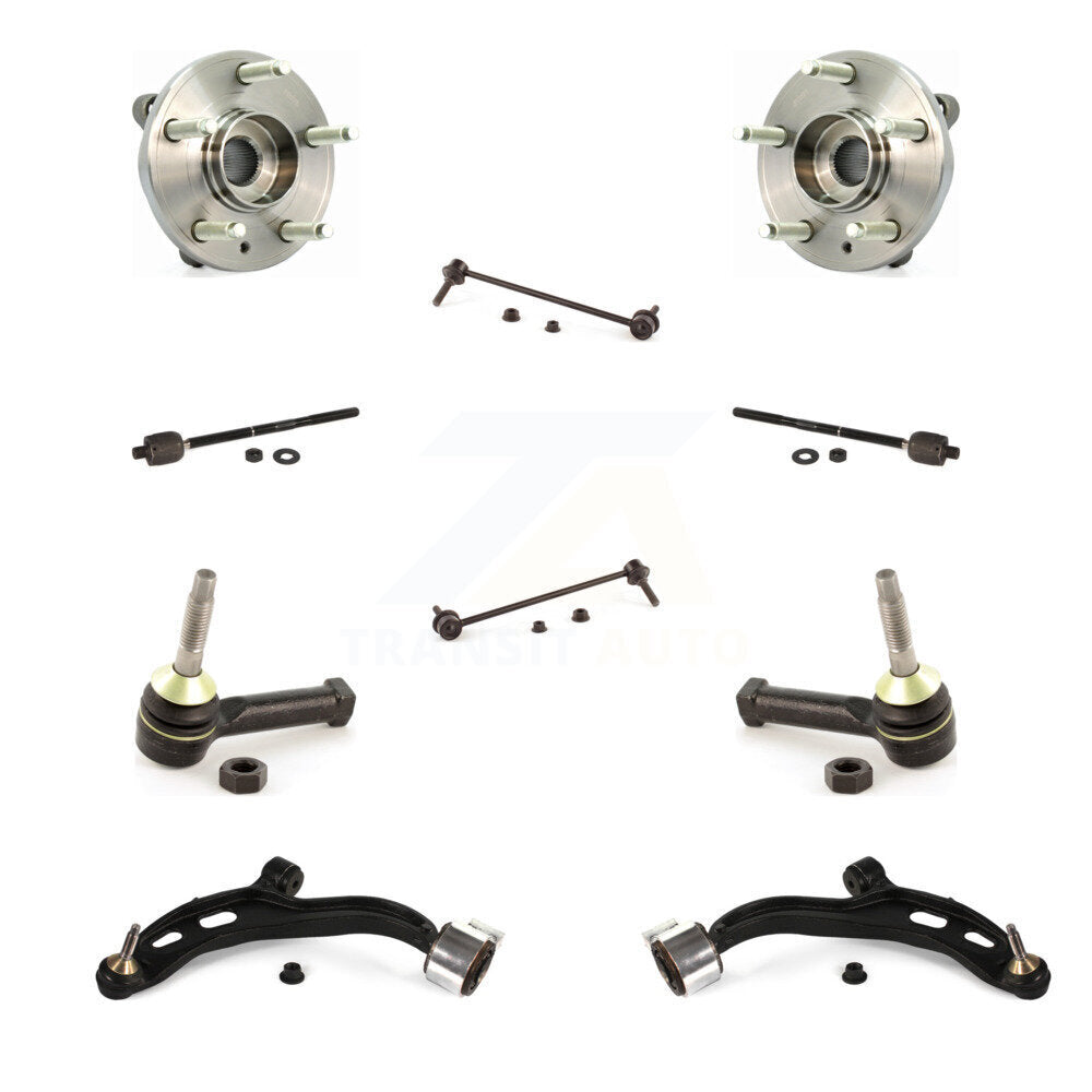 Bearing Lower Arm Outer Inner Tie Rod Link Front Kit (10Pc) For 2009 Lincoln MKS