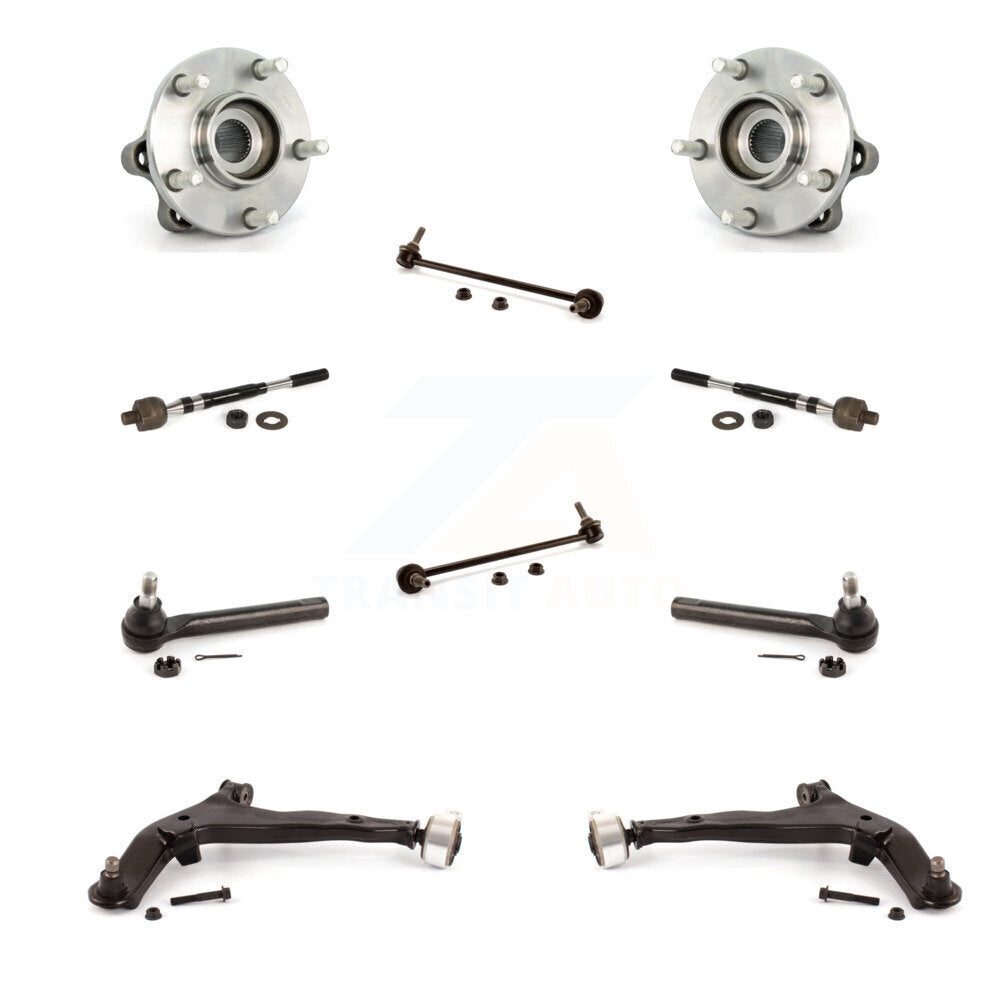 Bearing Lower Arm Outer Inner Tie Rod & Link Front Kit (10Pc) For Nissan Murano