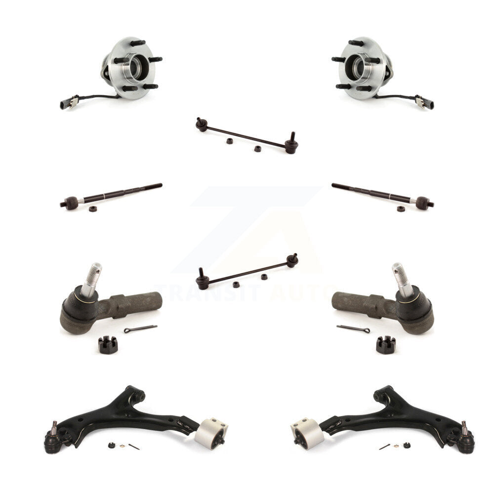 Hub Bearing Lower Control Arm Outer Inner Tie Rod Link Front Kit For Saturn Vue