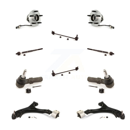 Hub Bearing Lower Control Arm Outer Inner Tie Rod Link Front Kit For Saturn Vue