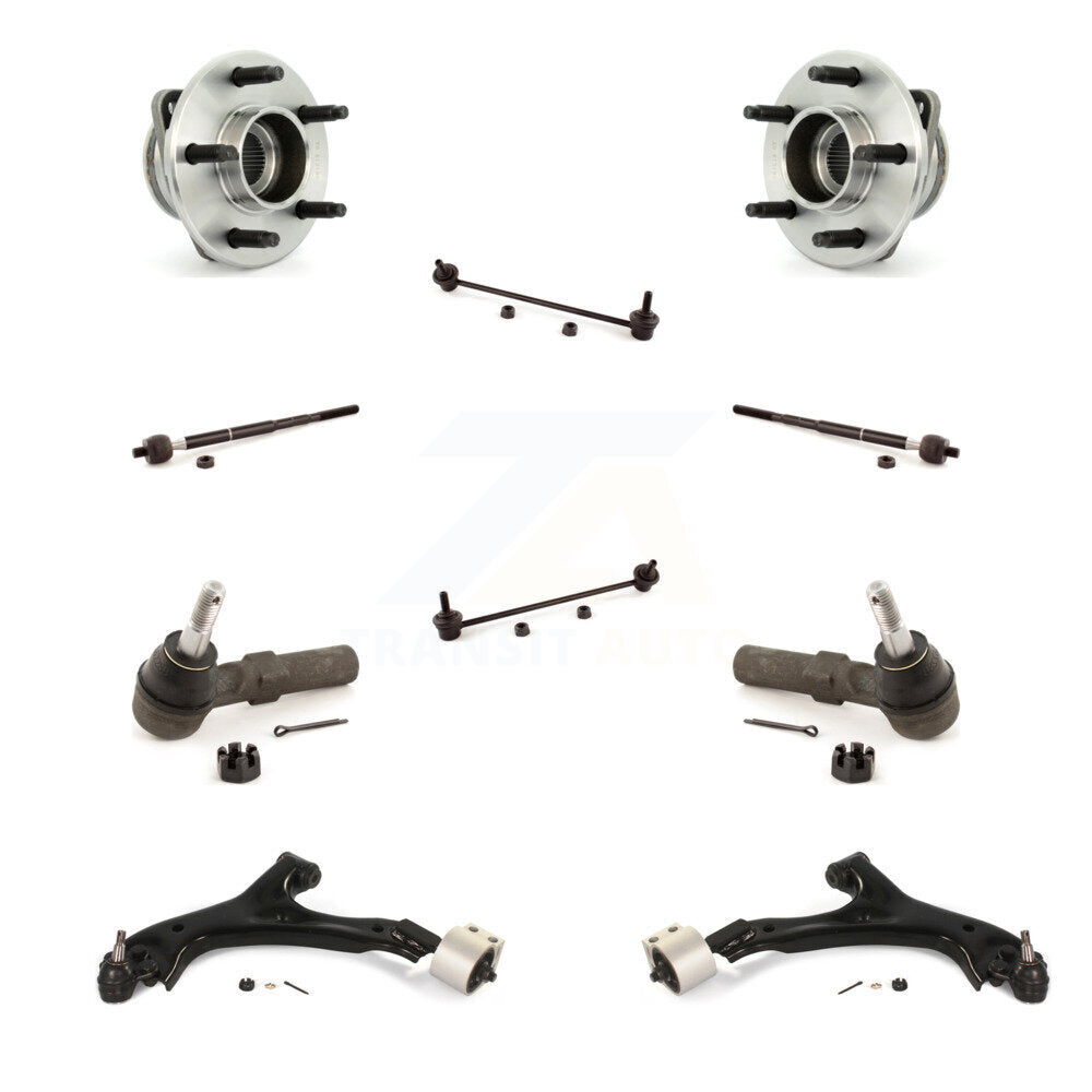 Hub Bearing Lower Control Arm Outer Inner Tie Rod Link Front Kit For Saturn Vue