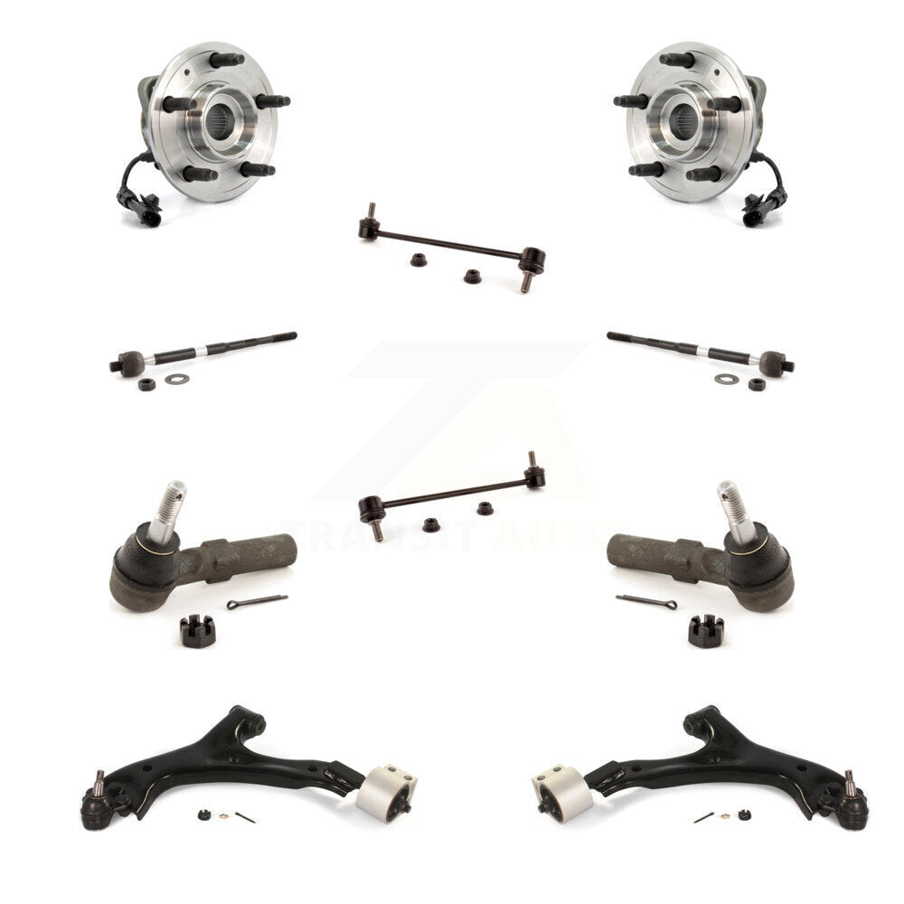 Bearing Lower Control Arm with Ball Joint Outer Inner Tie Rod Link Front Kit For