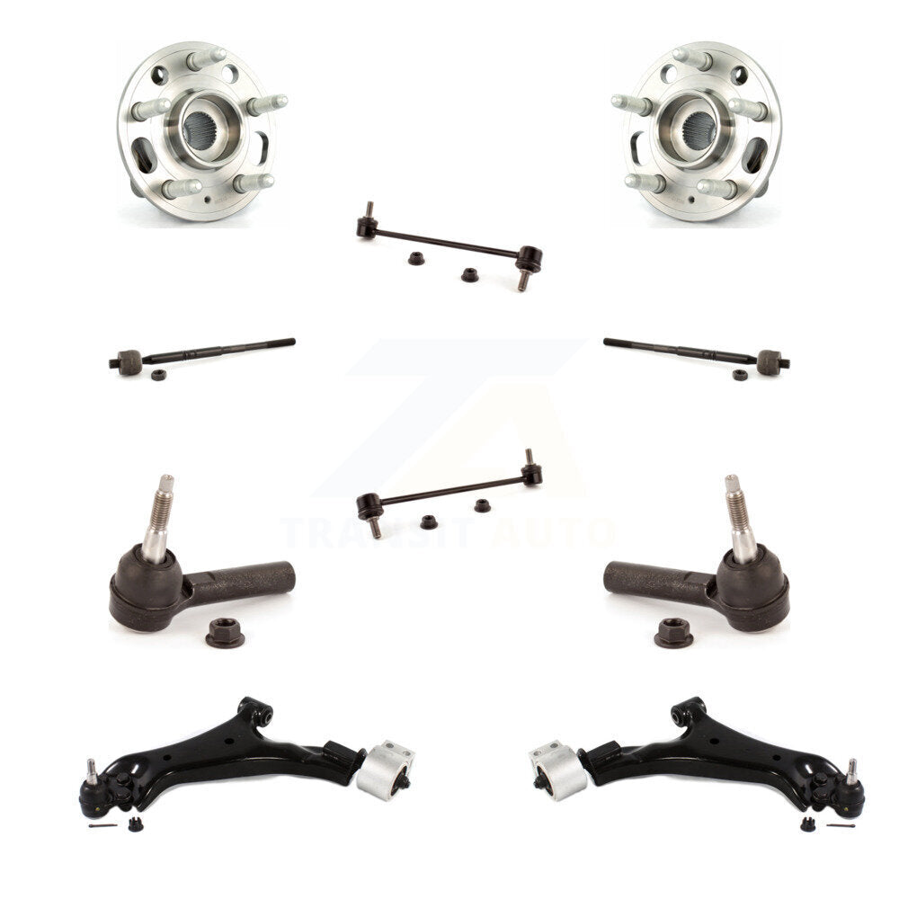 Bearing Lower Control Arm Outer Inner Tie Rod Link Front Kit (10Pc) For Equinox