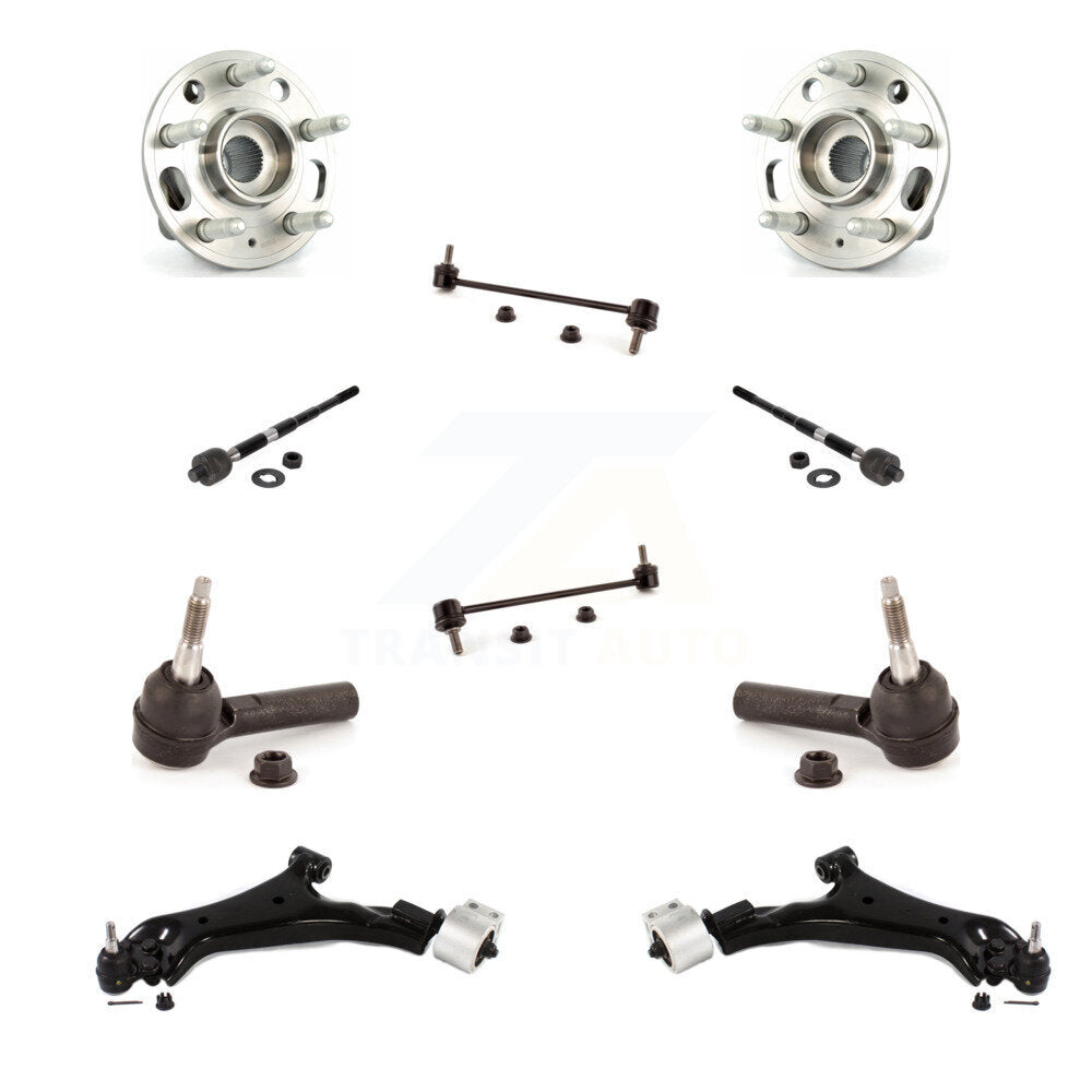 Bearing Lower Control Arm Outer Inner Tie Rod Link Front Kit (10Pc) For Equinox