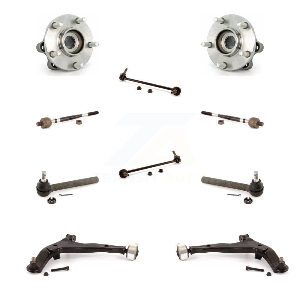 Bearing Lower Arm Outer Inner Tie Rod & Link Front Kit (10Pc) For Nissan Murano